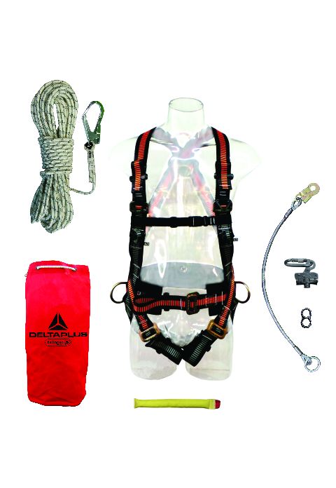 KIT COMPLETO ESLINGAR TRAB. VERTICAL C/CABLE ACERO