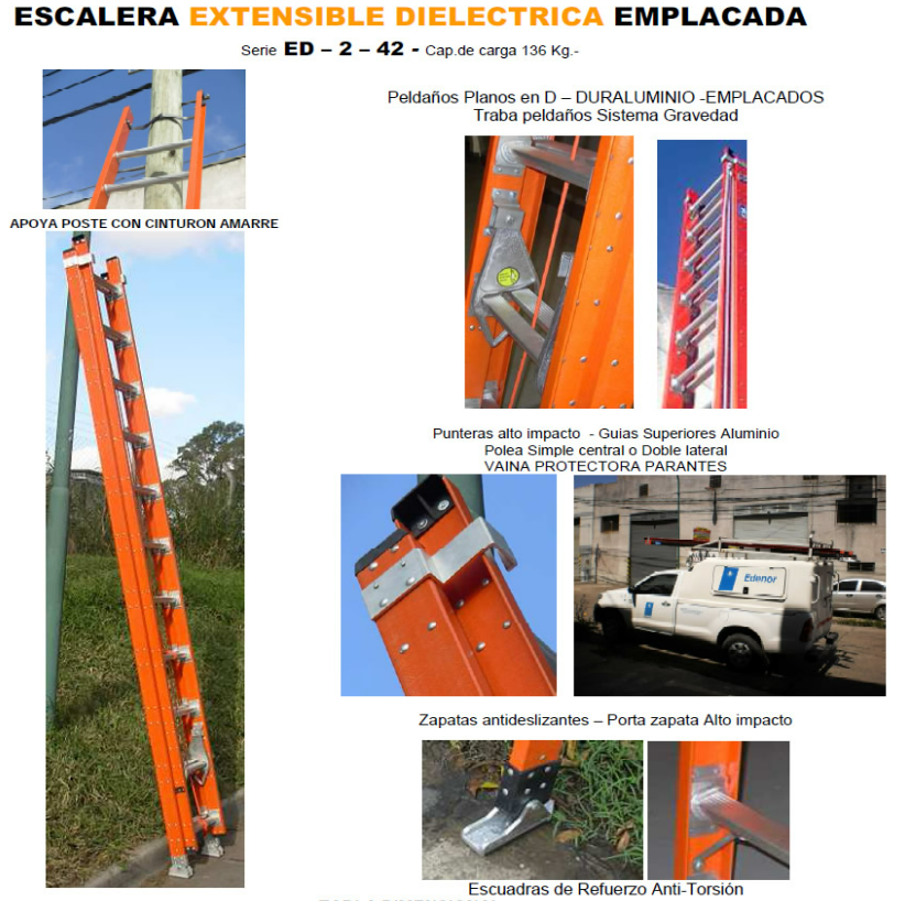 ESCALERA DIELECTRICA ED-2-42-22 EXTENSIBLE (AS)